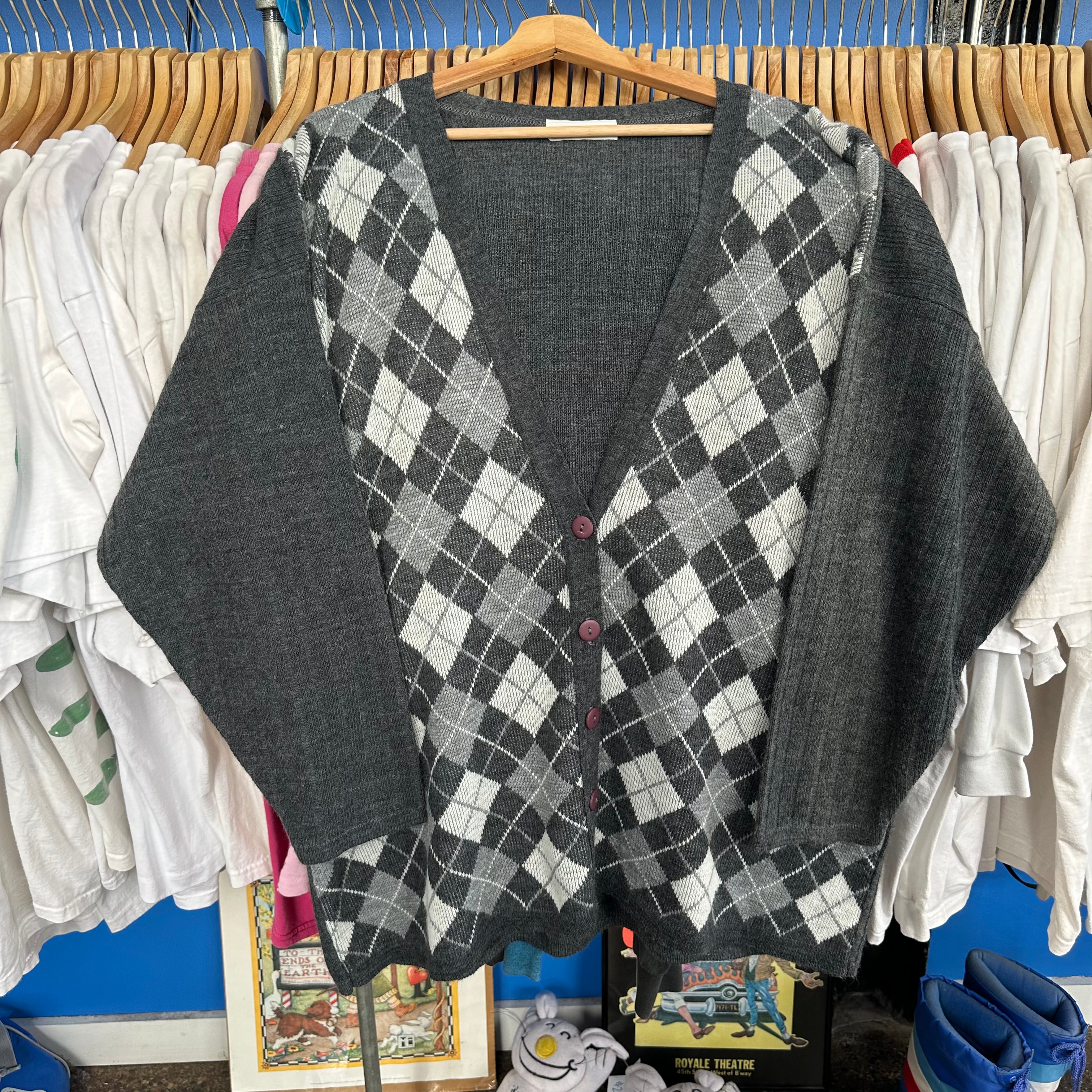 Vintage discount argyle cardigan