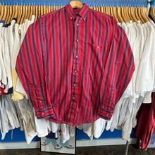 Load image into Gallery viewer, Red/Purple Striped Button-Up
