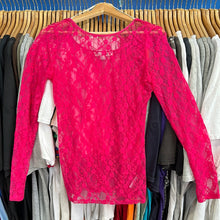 Load image into Gallery viewer, Pink Lacey Long Sleeve Top
