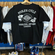 Load image into Gallery viewer, Harley Davidson Three Wolves Howling Hamilton, Ontario, Canada T-Shirt
