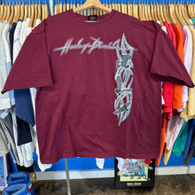 Load image into Gallery viewer, Harley Davidson Y2K Eagle Maroon T-Shirt
