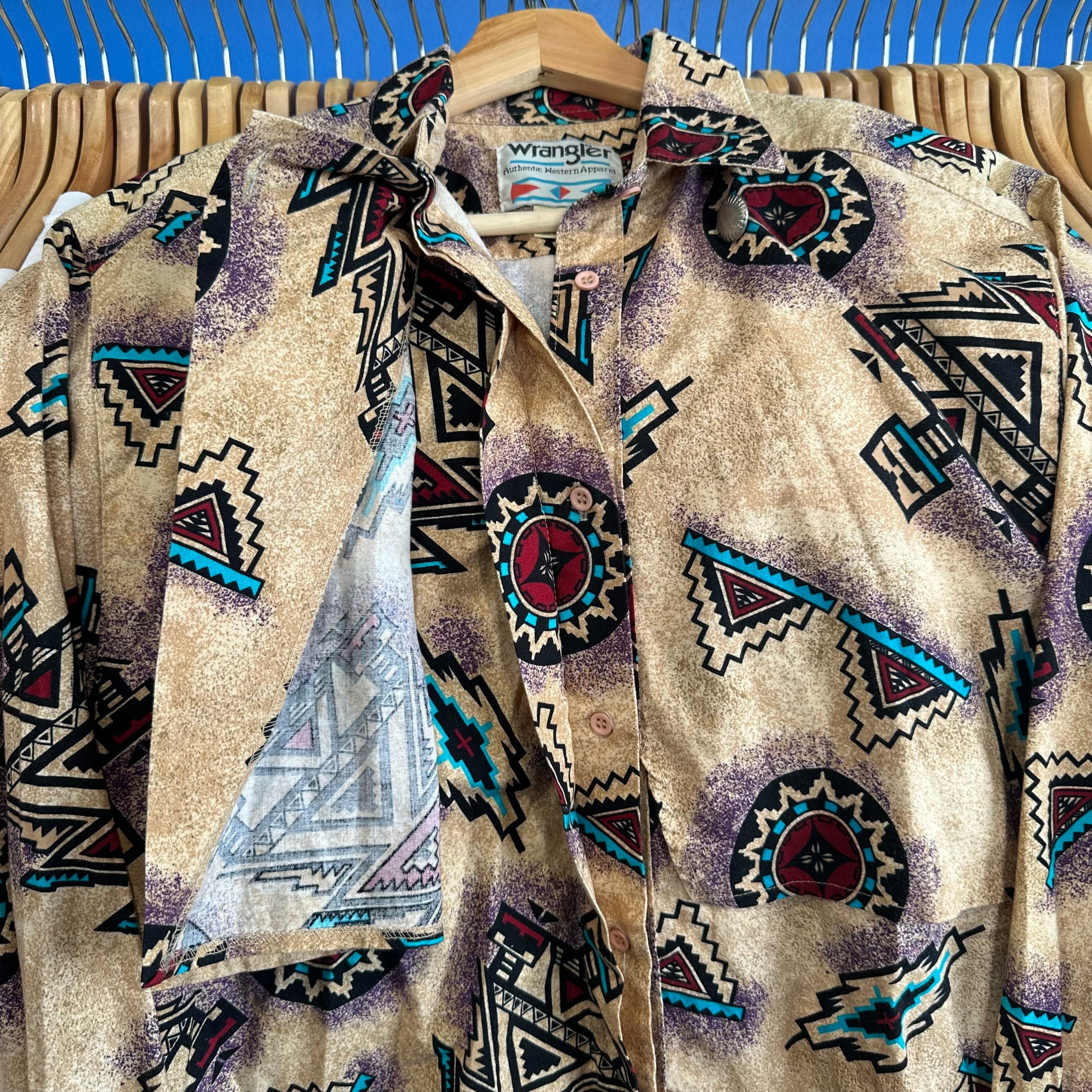 Wrangler Patterned Cowboy Button-Up