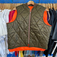 Load image into Gallery viewer, Brown/Hi-Vis Orange Quilted Reversible Vest
