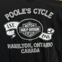 Load image into Gallery viewer, Harley Davidson Three Wolves Howling Hamilton, Ontario, Canada T-Shirt
