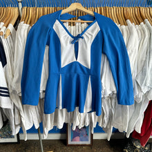 Load image into Gallery viewer, Frederick’s of Hollywood Blue &amp; White Femme Long Sleeve Top
