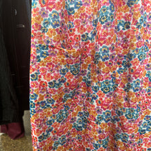 Load image into Gallery viewer, Pink/Yellow/Blue Floral Homemade Midi Dress
