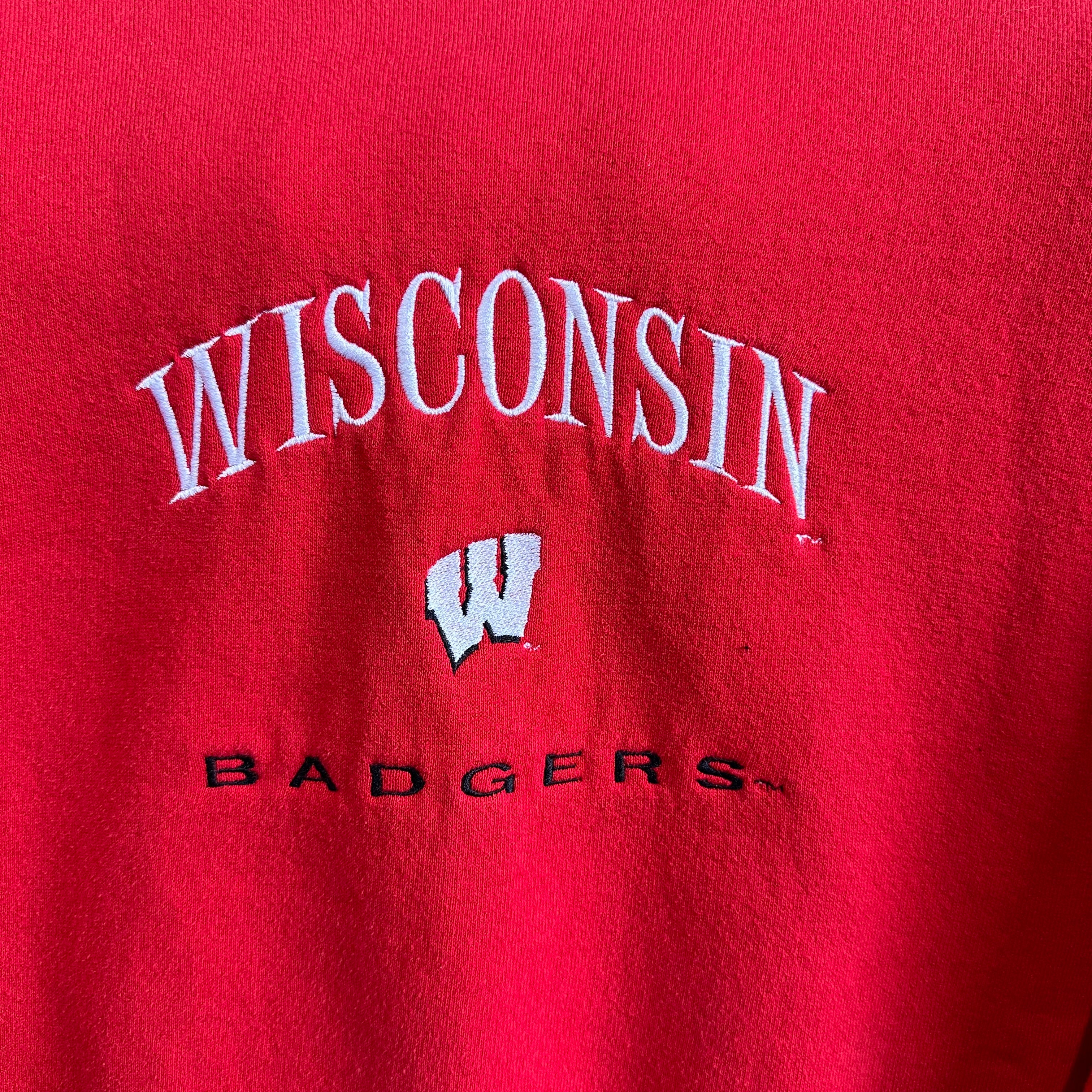 Wisconsin Badgers Spellout Crewneck Sweatshirt