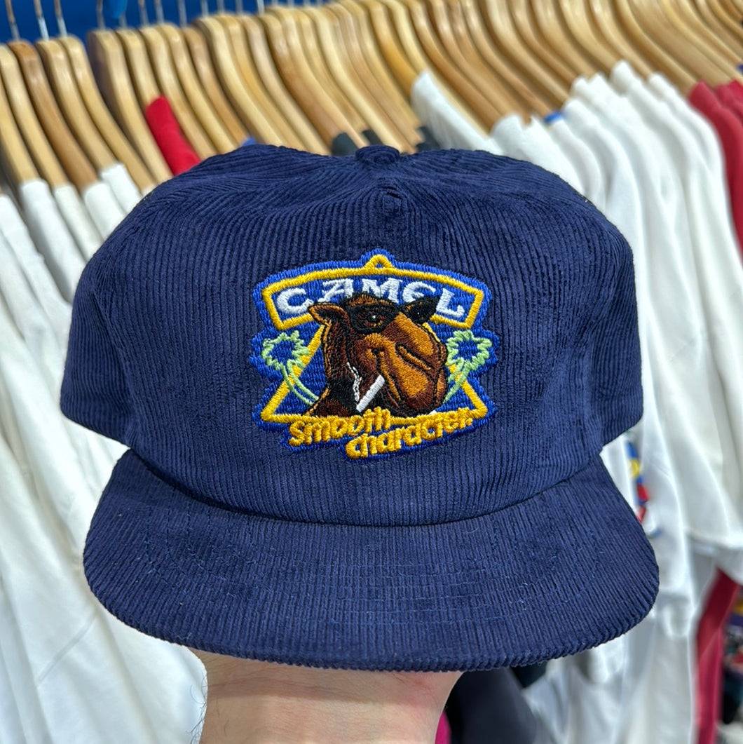 Navy Blue Corduroy Camel Hat