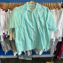 Load image into Gallery viewer, Teal &amp; White Striped Button-Up
