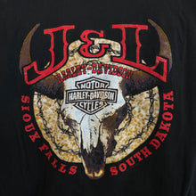 Load image into Gallery viewer, Harley Davidson USA Flag Spellout Sioux Falls, SD T-Shirt
