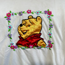 Load image into Gallery viewer, Pooh Embroidered Floral Framed Femme T-Shirt
