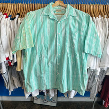 Load image into Gallery viewer, Teal &amp; White Striped Button-Up
