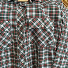 Load image into Gallery viewer, Red/Green Plaid Pearl Snap Button-Up
