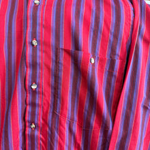 Load image into Gallery viewer, Red/Purple Striped Button-Up
